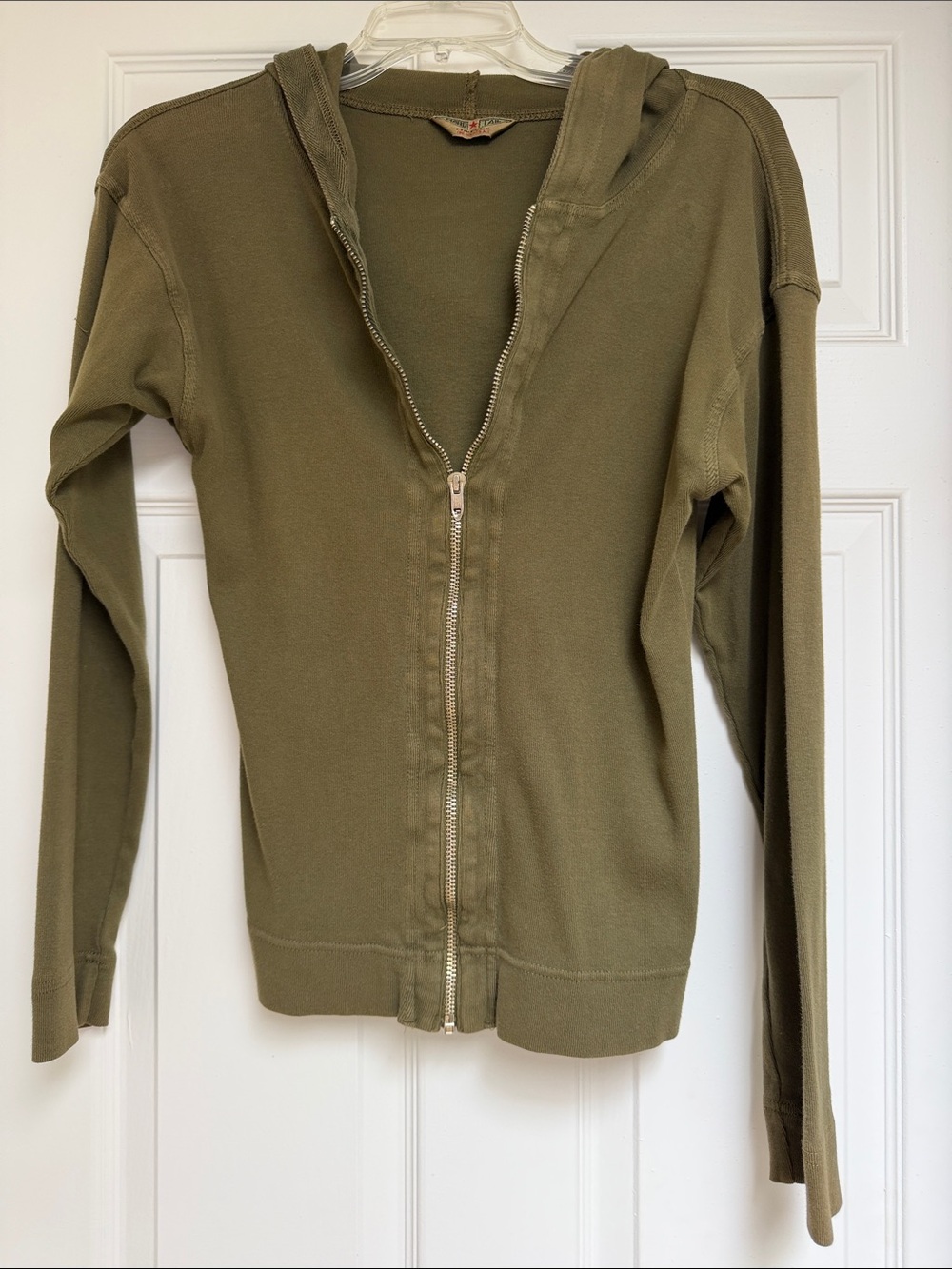 Hard Tail Olive Green Zip-Up Hoodie